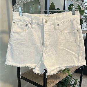 Madewell High Rise White Denim Women's Shorts. Size 29